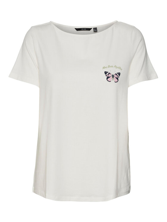 Vero Moda Vero Moda T-Shirt Siv 10282877 Biały Regular Fit