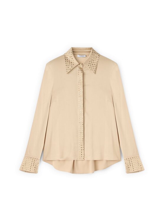 Motivi Motivi Camicia 5001Q000887N002 Écru Regular Fit