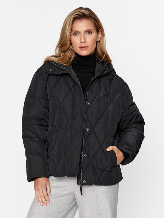 Lee Lee Télikabát 112341599 Fekete Relaxed Fit
