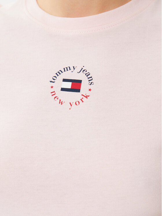 Tommy Jeans Tommy Jeans T-Shirt Essential DW0DW20316 Różowy Slim Fit