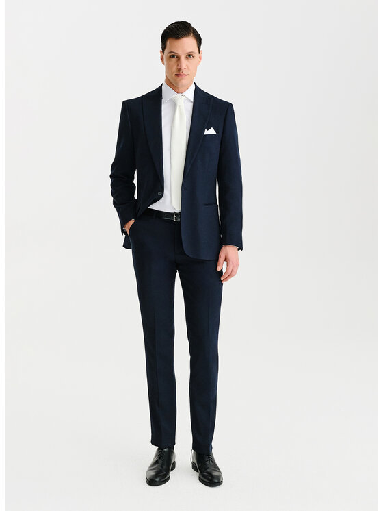 Pako Lorente Pako Lorente Marynarka P25SF-3G-012 Granatowy Slim Fit