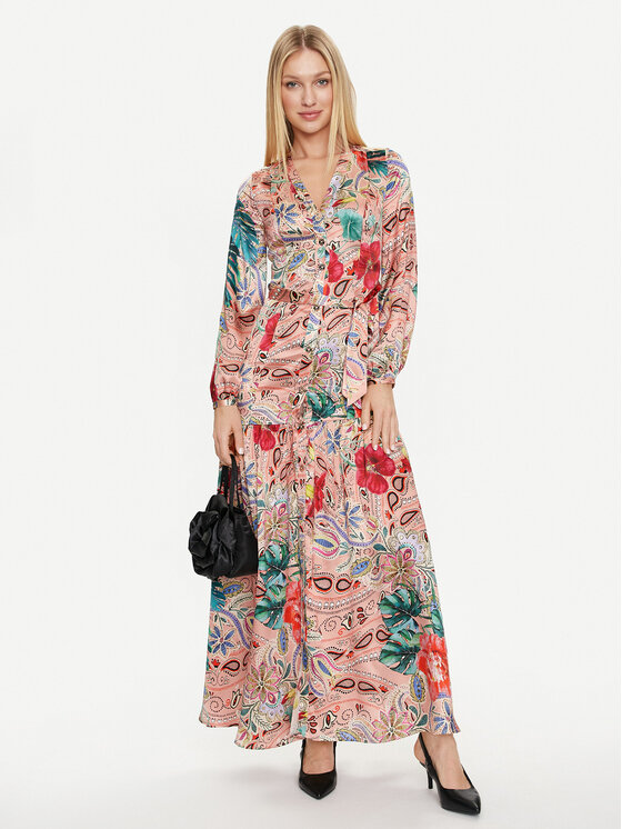 Marciano Guess Marciano Guess Rochie tip cămașă 2GGK70 9700Z Colorat Regular Fit