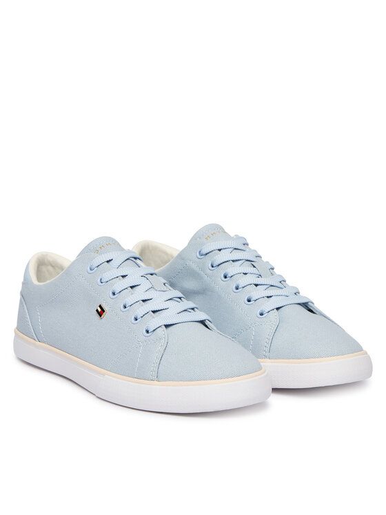 Tommy Hilfiger Tommy Hilfiger Tenis superge Th Low Profile Vulc Canvas FW0FW09102 Svetlo modra