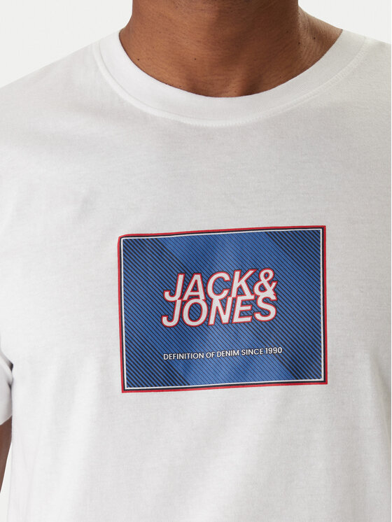 Jack & Jones Jack & Jones T-Shirt Jjrain Tee Ss Crew Neck 12288097 Bílá Regular Fit