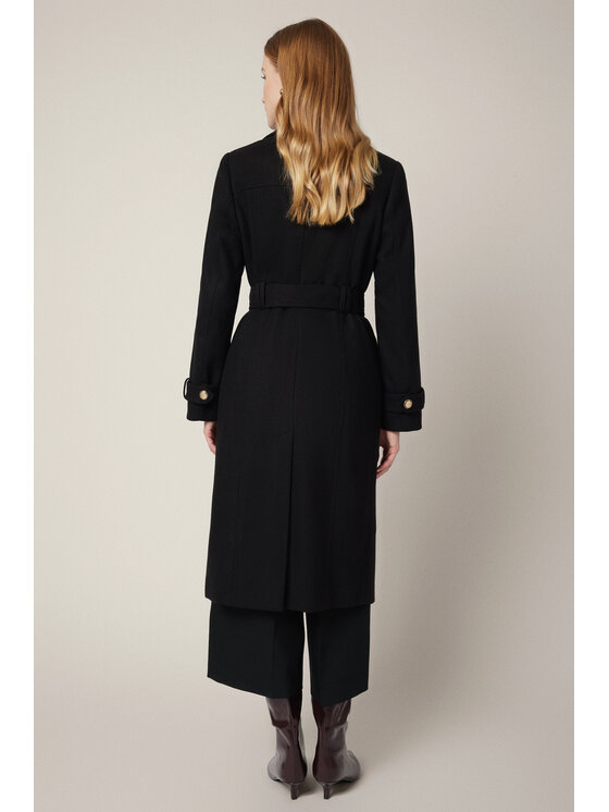 Lancerto Lancerto Płaszcz Eloria PC073225000015 Czarny Regular Fit