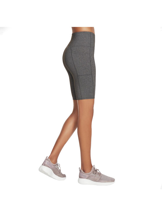 Skechers Skechers Szorty sportowe Skechers Go Walk High Waisted Bike Short Szary Regular Fit