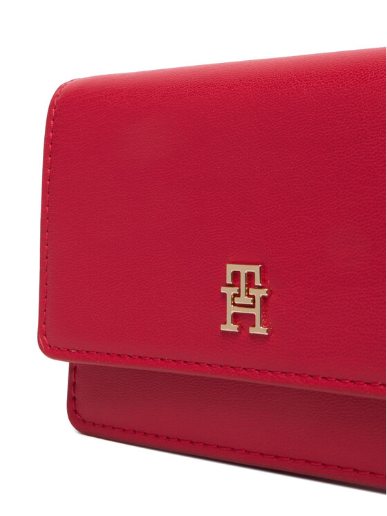 Tommy Hilfiger Tommy Hilfiger Borsetta Th Icon Card Holder W/Chain AW0AW18248 Rosso
