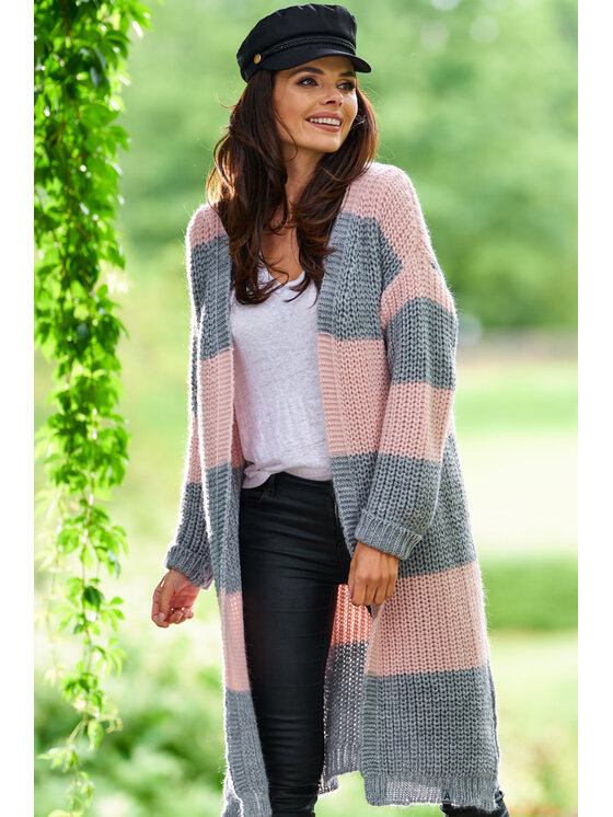 Awama Awama Kardigan A396 Šedá Basic Fit