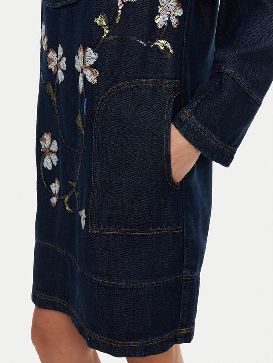 Munthe Munthe Sukienka codzienna Fiva 251130825110 Granatowy Loose Fit