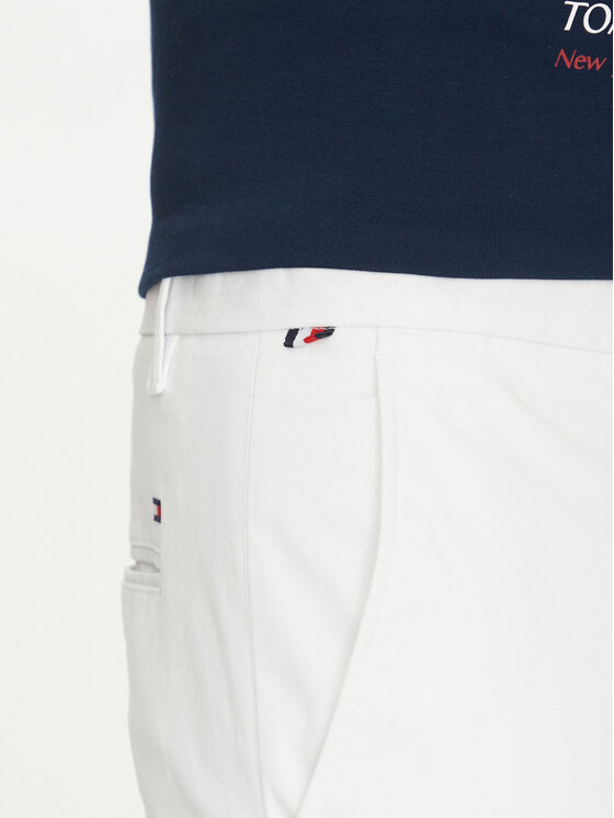 Tommy Hilfiger Tommy Hilfiger Chinosy Bleecker MW0MW26619 Biały Slim Fit