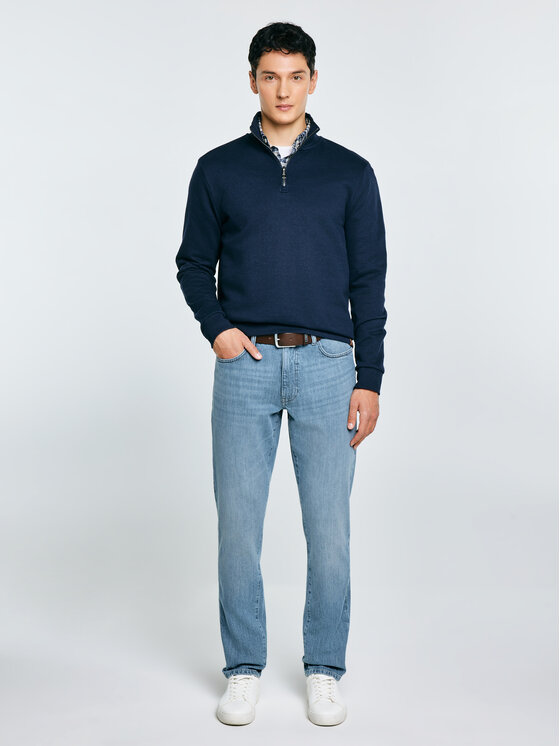 BIG STAR BIG STAR Bluza SALIH Granatowy Basic Fit