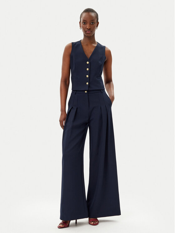 Maryley Maryley Текстилни панталони 25EB579/43BL Тъмносин Regular Fit