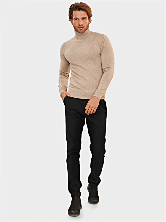Evenemen Evenemen Sweter Golf Beżowy Slim Fit