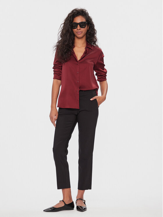 Marella Marella Spodnie materiałowe Macario 2413131031200 Czarny Regular Fit