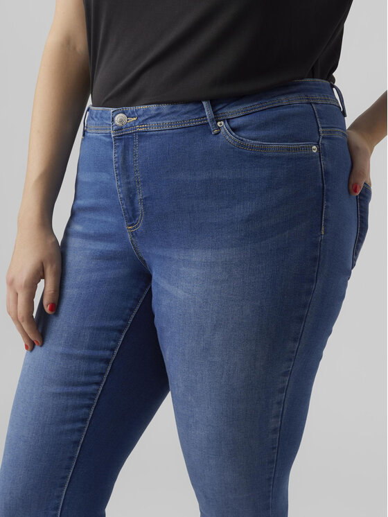 Vero Moda Curve Vero Moda Curve Jeansy Fanya 10287061 Modrá Slim Fit