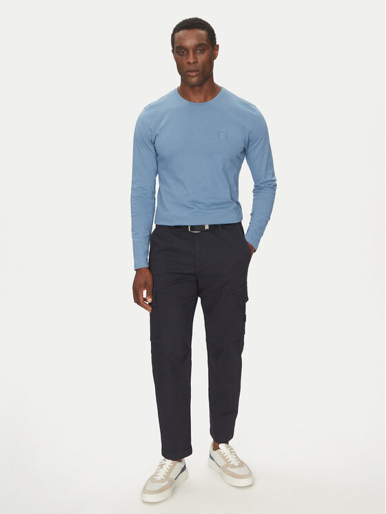 BOSS BOSS Longsleeve Tacks 50512111 Голубий Regular Fit