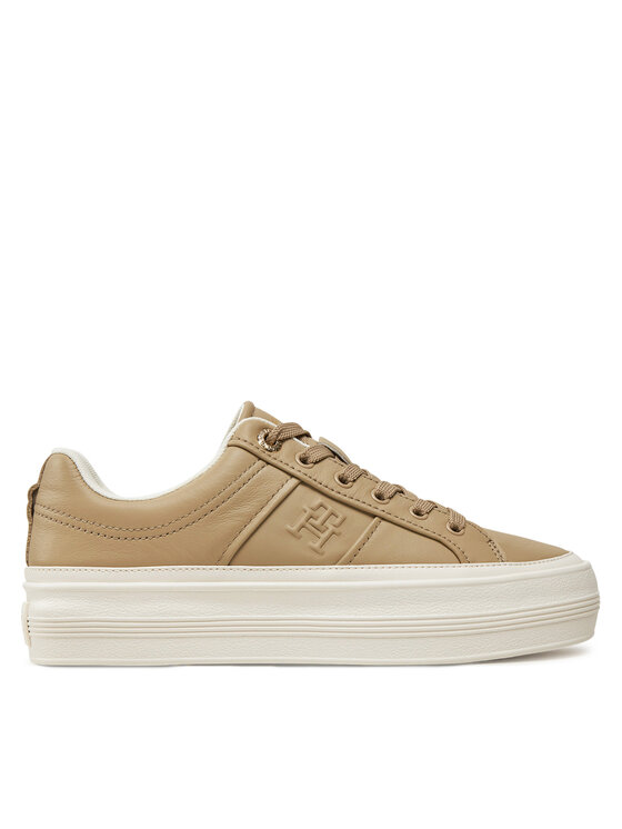 Tommy Hilfiger Snīkeri Essential Vulc Sneaker Monogram FW0FW07945 Bēšs