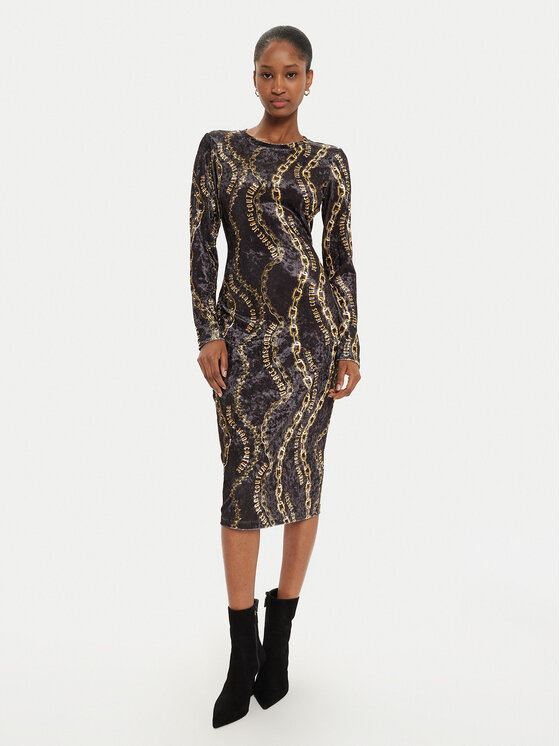 Versace Jeans Couture Versace Jeans Couture Rochie de zi 77HAO9B0 Negru Slim Fit