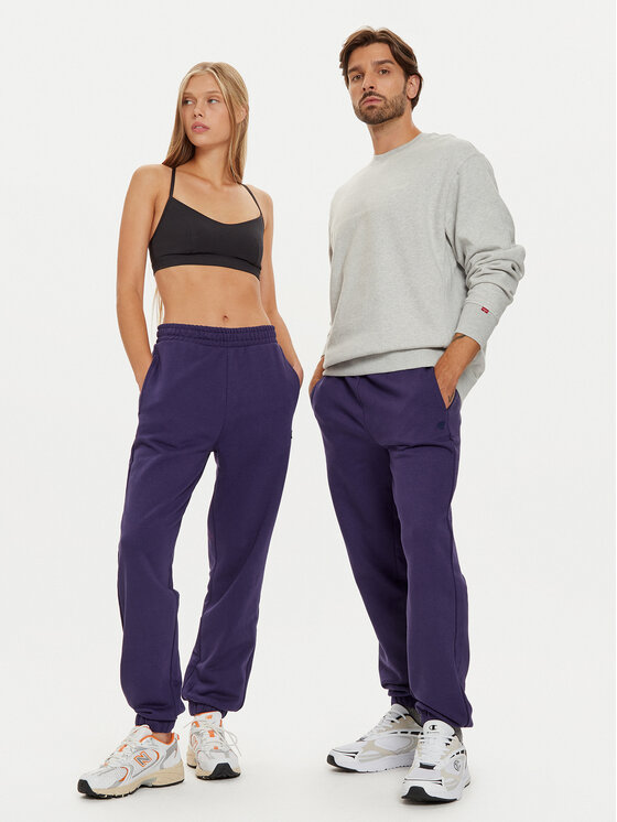 4F 4F Παντελόνι φόρμας Unisex 4FWAW24TTROU0826 Σκούρο μπλε Loose Fit