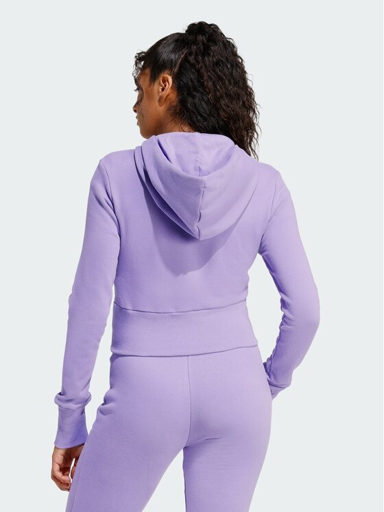 adidas adidas Bluza French Terry Fioletowy Slim Fit