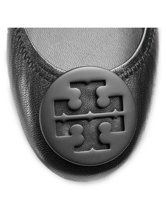 Tory Burch Tory Burch Baleríny Minnie Travel Ballet With Logo 49350 Černá