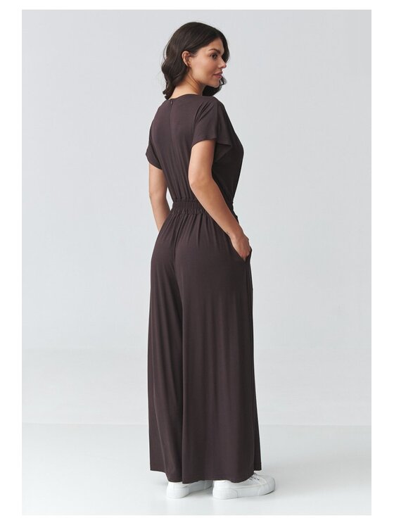 Makadamia Makadamia Kombinezon M924 Brązowy Loose Fit