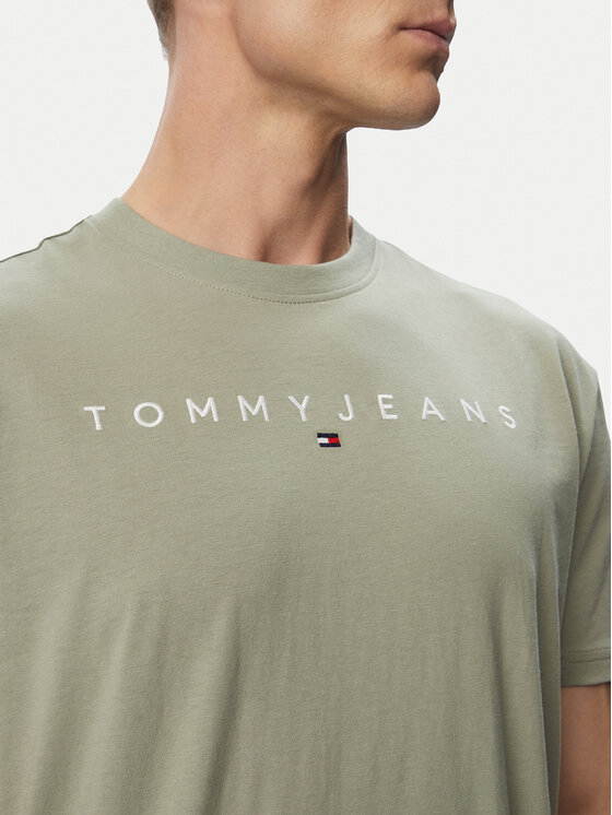 Tommy Jeans Tommy Jeans Tričko DM0DM20744 Zelená Regular Fit