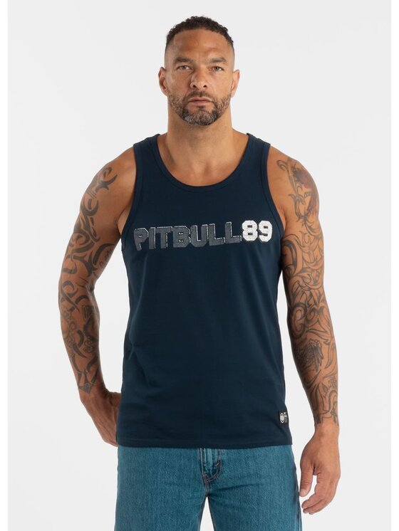 PITBULL PITBULL Tank top Tank Top Slim Fit Dog 89 3XL Niebieski Regular Fit