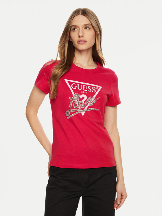 Guess T-krekls W5RI10 I3Z14 Sarkans Regular Fit