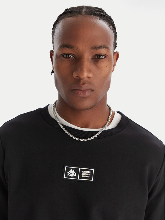 Kappa Kappa Sweatshirt Authentic Nymphe 321Y1MW Schwarz Comfort Fit