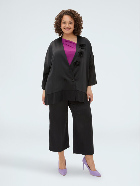 Fiorella Rubino Fiorella Rubino Marynarka R013L000343N033 Czarny A-Line Fit
