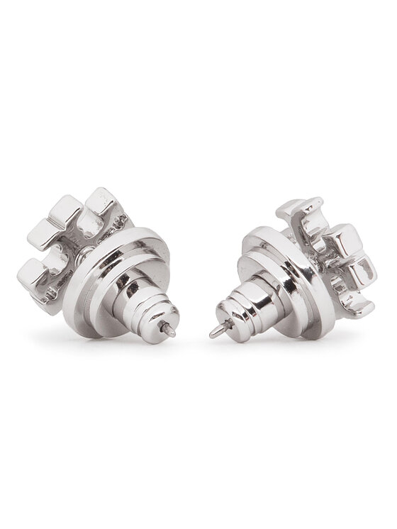 Tory Burch Kolczyki Logo Stud Earring 11165504 Srebrny