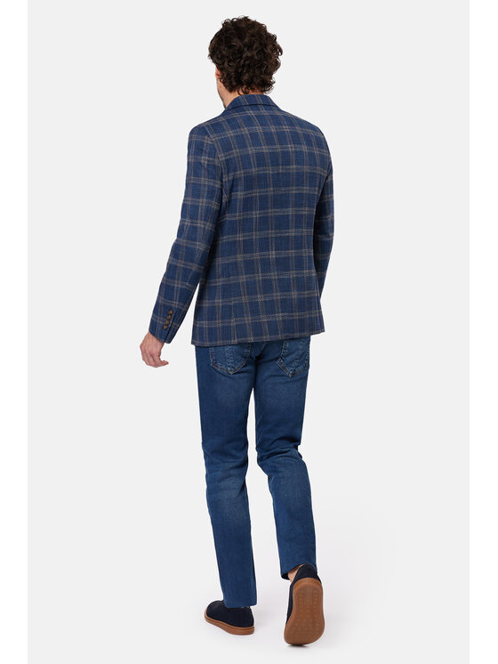 Lancerto Lancerto Marynarka Amarillo MA131124000005 Granatowy Slim Fit