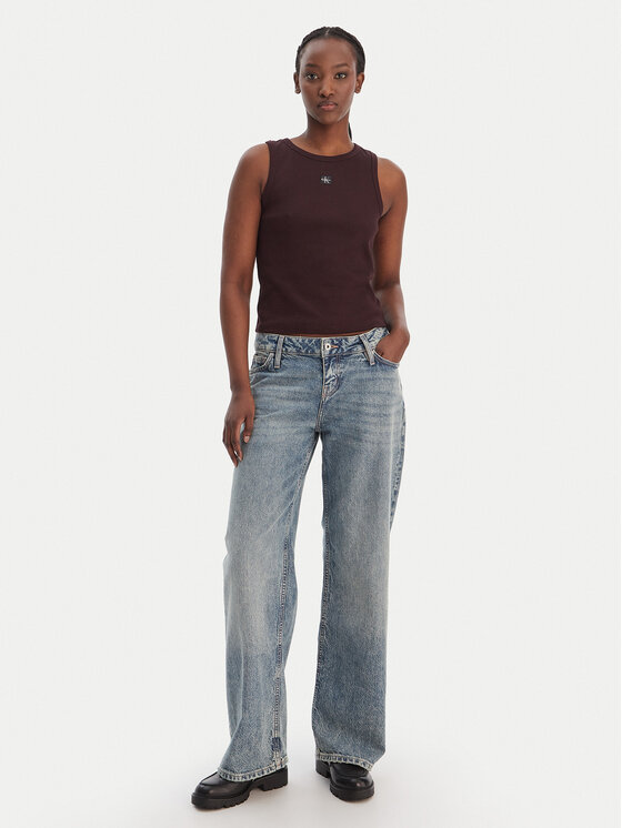 Calvin Klein Jeans Calvin Klein Jeans топ LV047C201G Кафяв Slim Fit