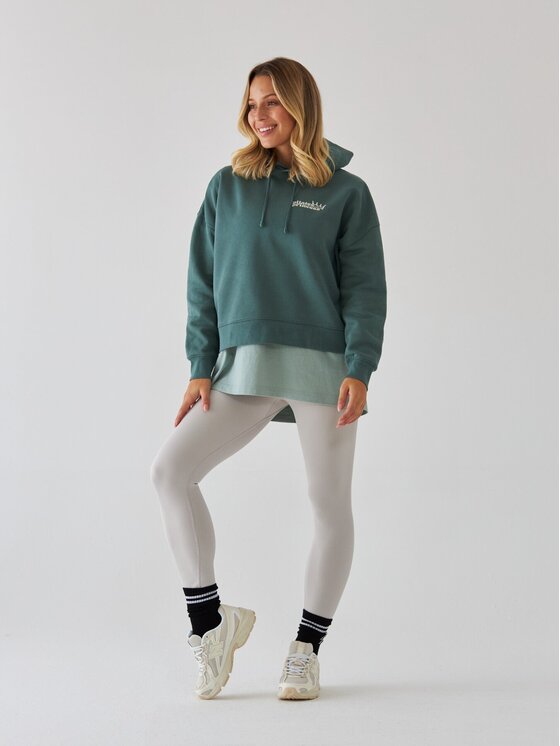 BeShaped BeShaped Bluza Pilates Princess Zielony Oversize