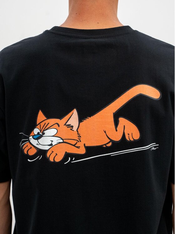 Smerfy Smerfy T-Shirt 111613 Czarny Oversize