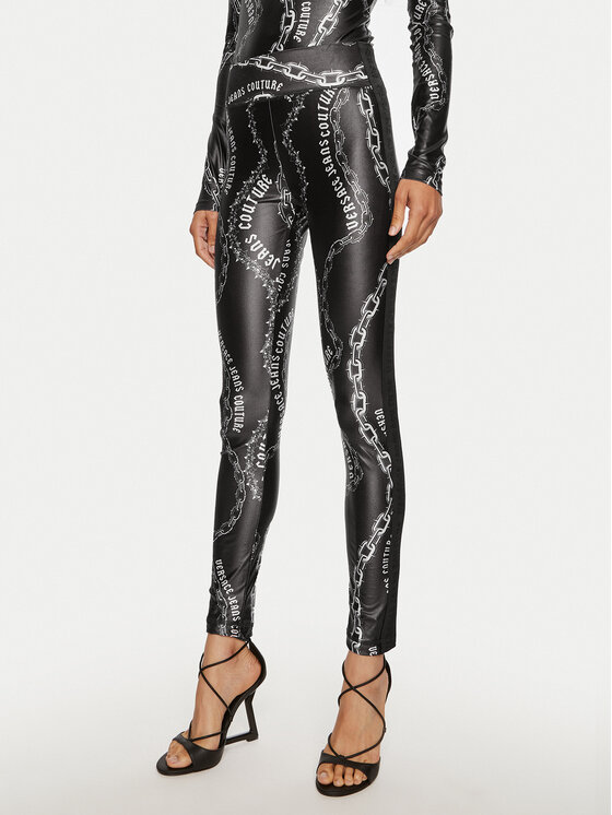 Női Leggings Versace Jeans Couture, Méret: 46, Fekete, 77HAC114 JS417