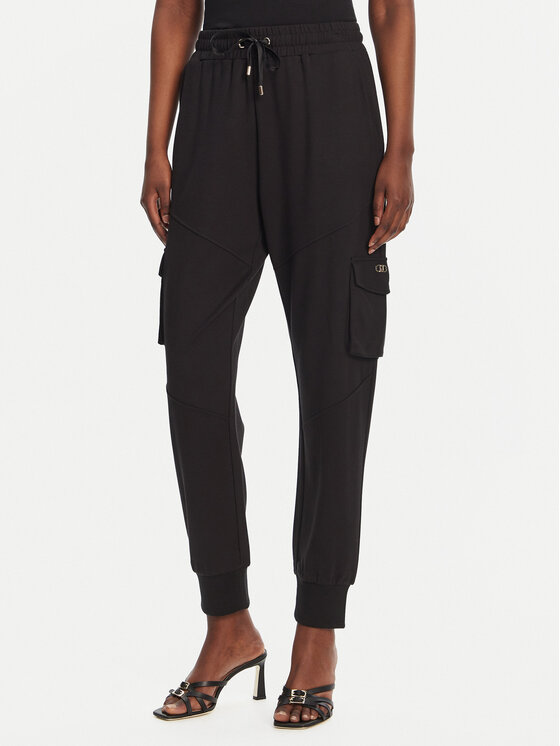Liu Jo Sport Pantaloni da tuta TA5043 JS182 Nero Regular Fit, taglia : XL