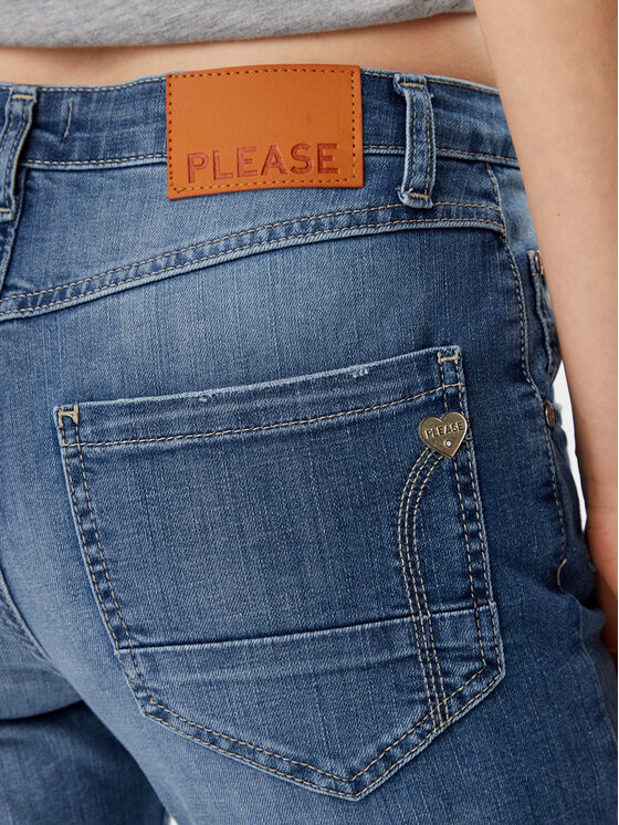 Please Please Джинси P1YMBQ2W5L Cиній Slim Fit