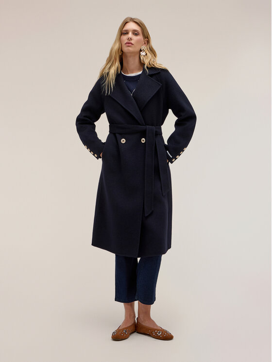 Motivi Motivi Cappotto invernale 0067Q000715N034 Blu Over Fit
