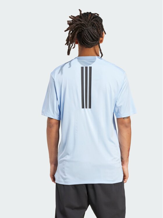 adidas adidas Koszulka techniczna PrimeLift 3-Stripes Tee Niebieski jasny Slim Fit