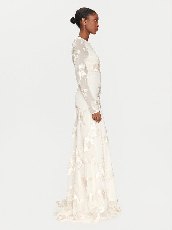 YAS YAS Sukienka wieczorowa Floree 26036358 Biały Regular Fit