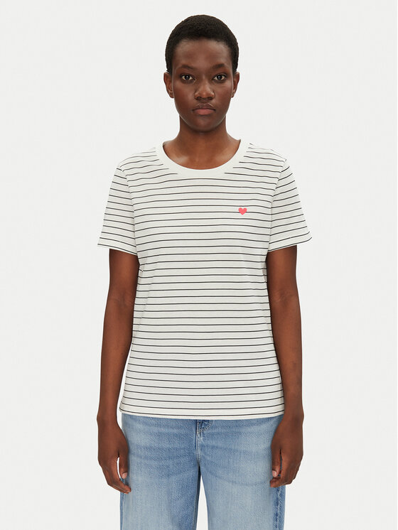 Fransa Fransa T-shirt 20615521 Bijela Regular Fit