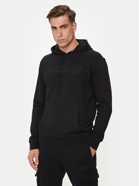 Guess Guess Mikina Aldwin Z4YQ12 KAIJ1 Černá Regular Fit