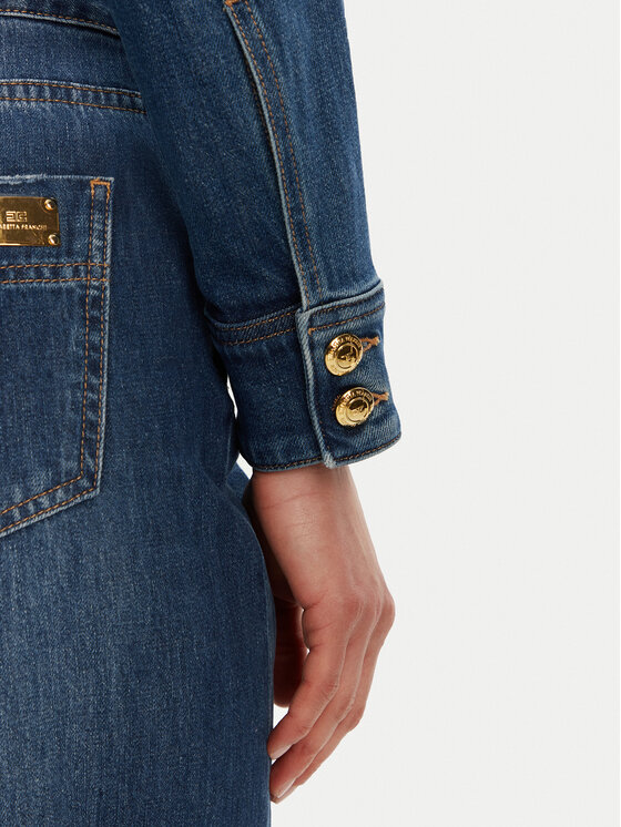 Elisabetta Franchi Elisabetta Franchi Džínsová bunda BJ-37I-51E2-V620 Modrá Regular Fit