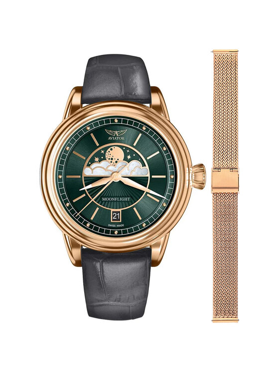Aviator Aviator Orologio V.1.33.2.263.4GM-SET Oro rosa