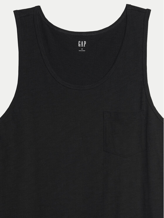 Gap Gap Tank top marškinėliai 545873-00 Juoda Regular Fit