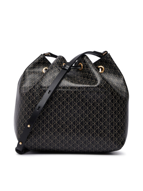 Calvin Klein Calvin Klein Geantă Emblem Aop Drawstring Bucket LV04F3785G Negru