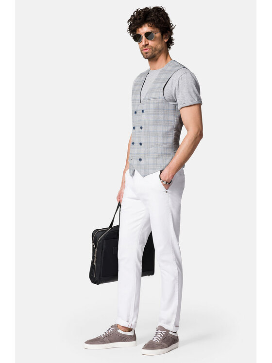 Lancerto Lancerto Kamizelka Lerma KA131123000016 Szary Slim Fit
