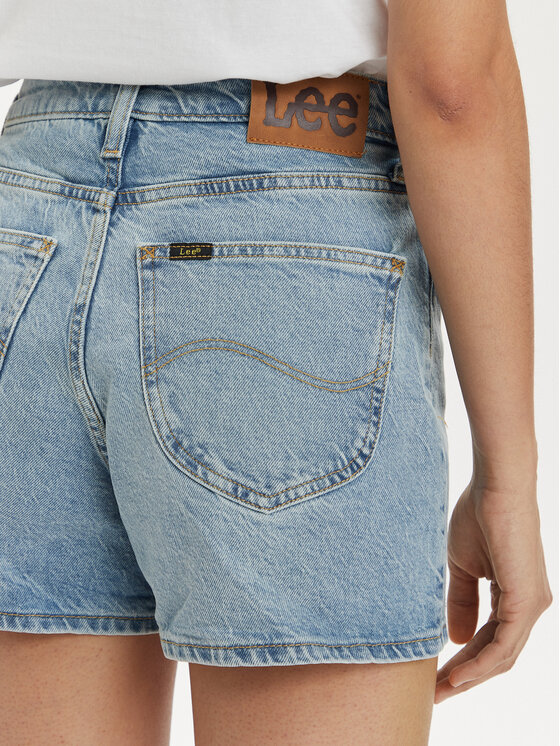 Lee Lee Szorty jeansowe Carol 112349019 Niebieski Regular Fit